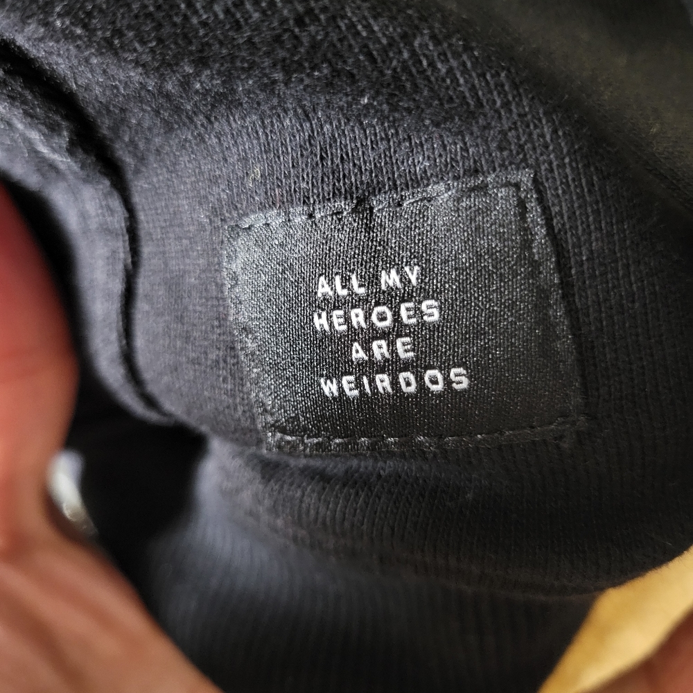 Lazy Oaf Hoodie "Wait A Minute" Black And Pink - image 3